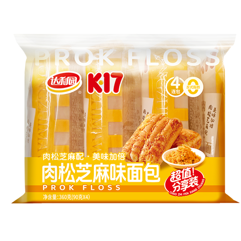 360g达利园肉松芝麻味面包