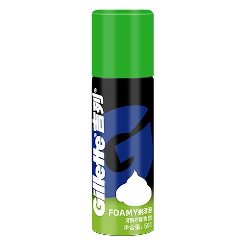 吉列剃须泡沫啫喱柠檬薄荷须泡男士剃须海洋啫喱刮胡膏 吉列柠檬型剃须泡50g