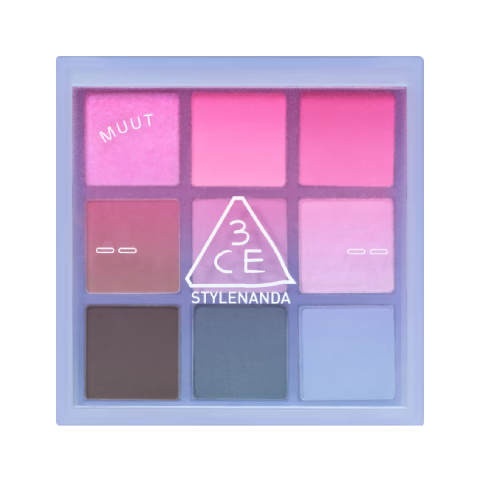 3ce九宫格眼影盘海神蓝Chill Wave冷波蓝限定MUUT联名生日礼物