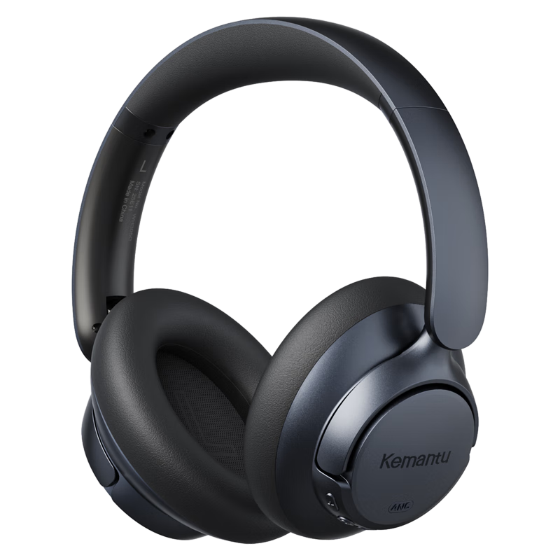 科曼图Kemantu头戴式耳机主动降噪 蓝牙耳机无线音质支持有线游戏电竞耳机低延迟男女情侣款2025 典雅黑