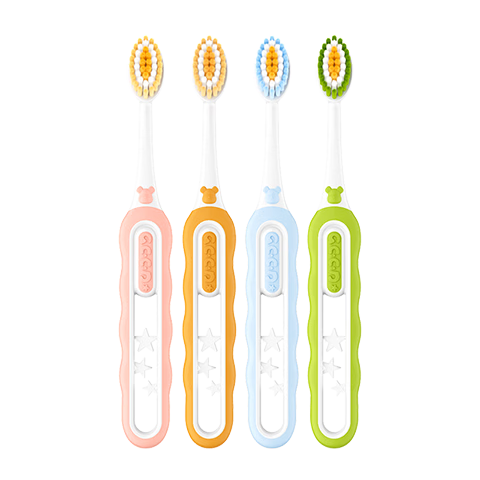 伊诺齿儿童软毛牙刷镂空刷柄凸面牙刷3-12岁儿童学生牙刷家庭密封纸卡装 【3盒】儿童凸面软毛牙刷6支