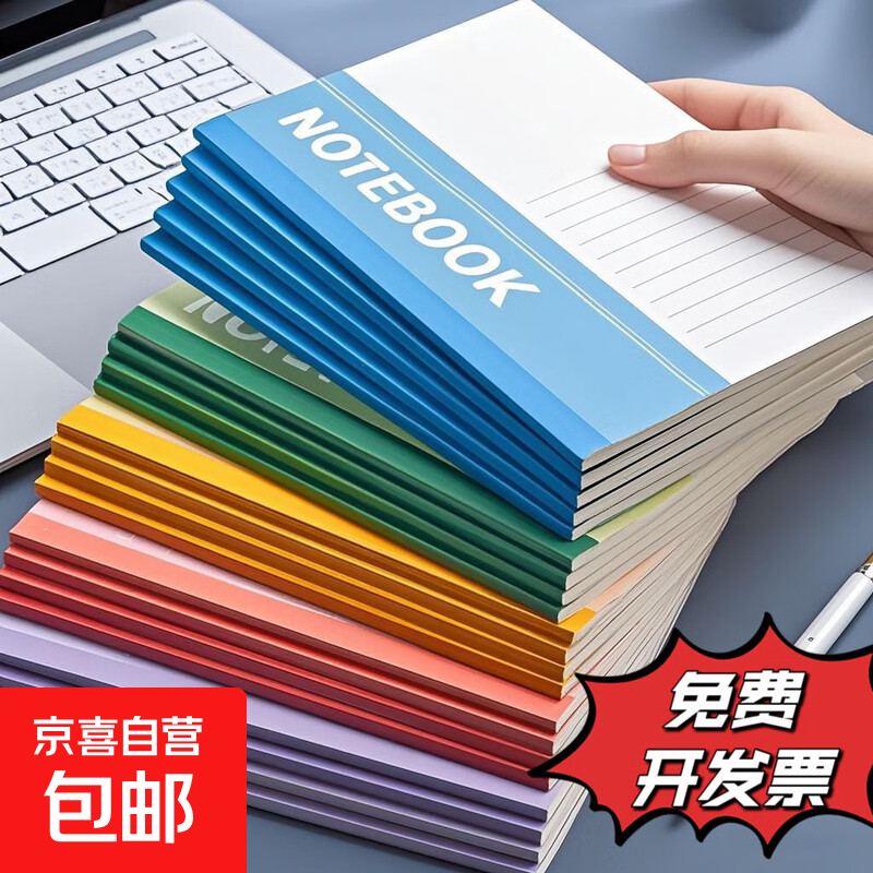 a5笔记本本子简约高中初中生专用记事本文具小学生笔记本办公用品记事本日记本A5工作软抄本批发 实惠装-2本装【20张/40页】