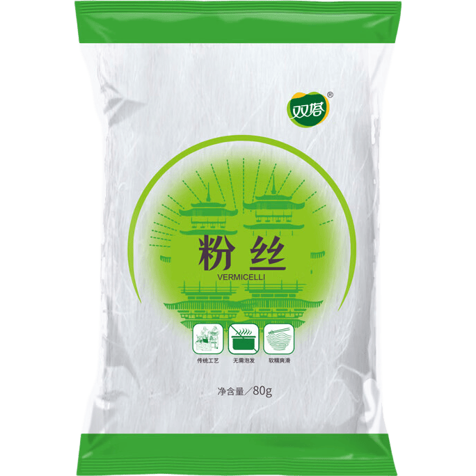 双塔同厂正宗粉丝80g扇贝粉丝粉条 粉丝80g*2