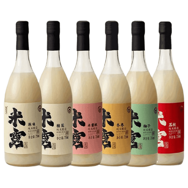 同里紅姑芳750ML米露2瓶裝蘇州米酒冬釀酒糯米酒低度果味酒冬至酒團(tuán)圓酒 原味 2瓶