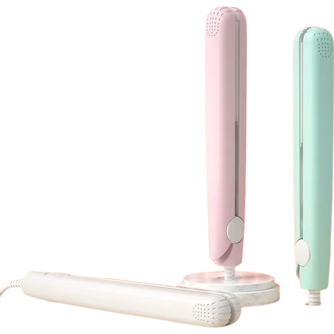 迷你小型卷发棒卷直两用小夹板158 迷迭紫【卷直两用+宿舍可用】