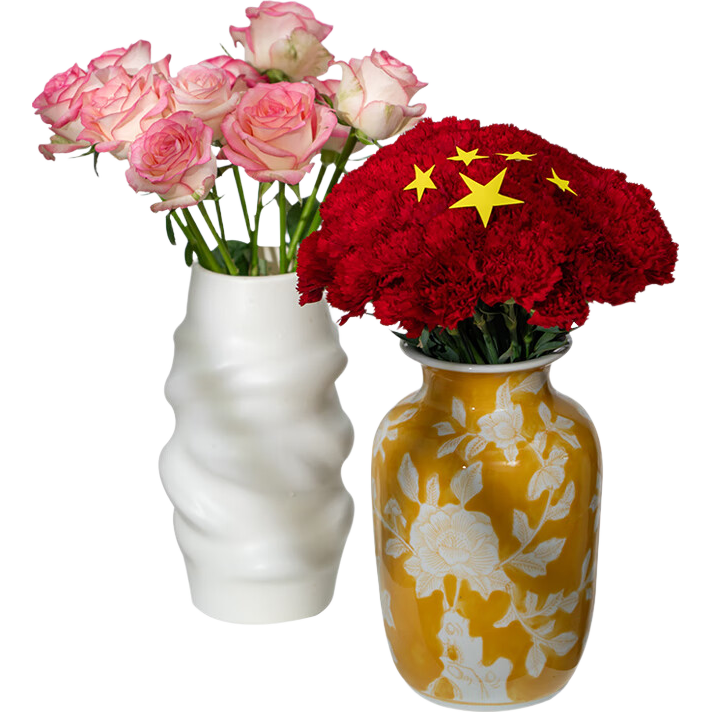 京东鲜花玫瑰10枝+康乃馨10枝+水仙百合10枝鲜切花礼物鲜花节日源头直发