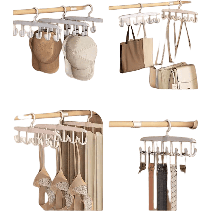 京東物流 12勾衣架旋轉收納架領帶吊帶內(nèi)衣背心神器宿舍衣架 12鉤衣架2個裝