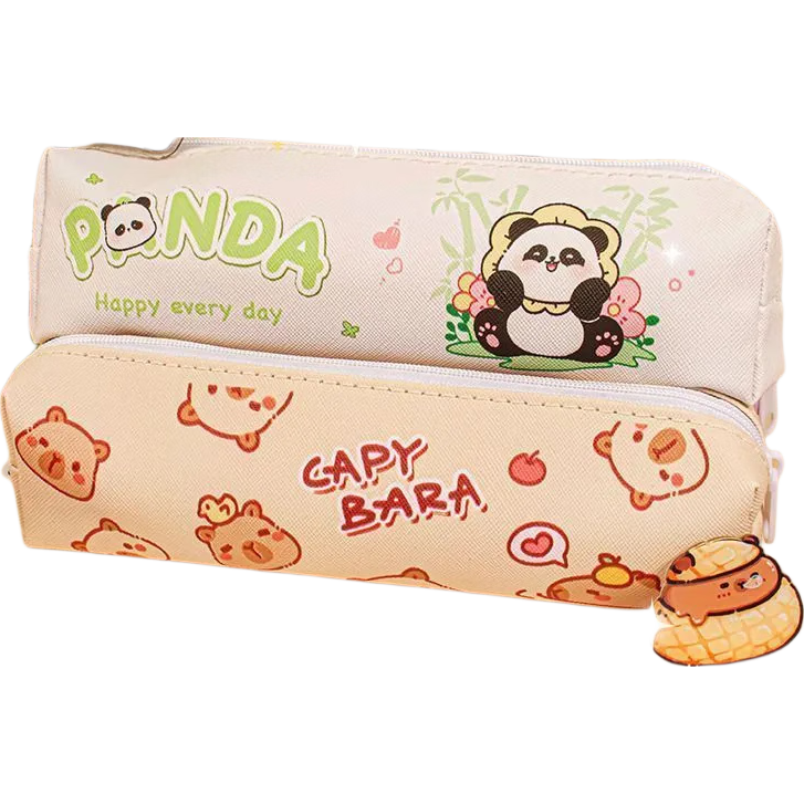 ins日系笔袋大容量2025年新款网红女孩女生小学生可爱文具铅笔盒 皮革笔袋-兔兔1个