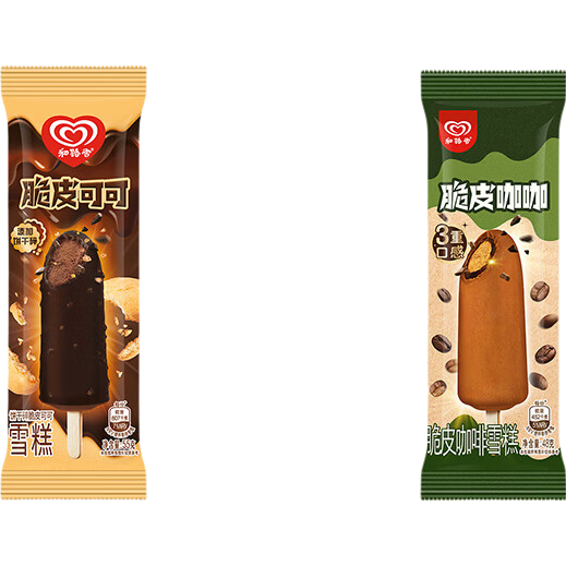 和路雪脆皮可可咖啡巧克力冰淇淋雪糕棒冰冷饮棒支冰淇凌量贩装冰激凌 脆皮可可20+脆皮咖啡20