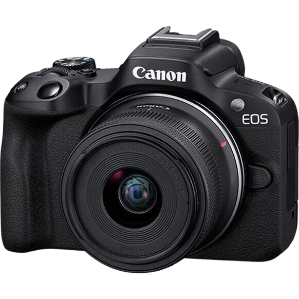 佳能EOS R50 微单半画幅相机 r50小巧便携 Vlog拍摄直播相机4K短视频  R50 18-45黑色套机 标配（鉴定仓发货）