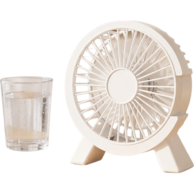 桌面风扇小风扇便携风扇静音办公室充电风扇小型家用宿舍用大风力迷你台扇吹便携台式风扇台扇 小C桌面风扇-随机颜色