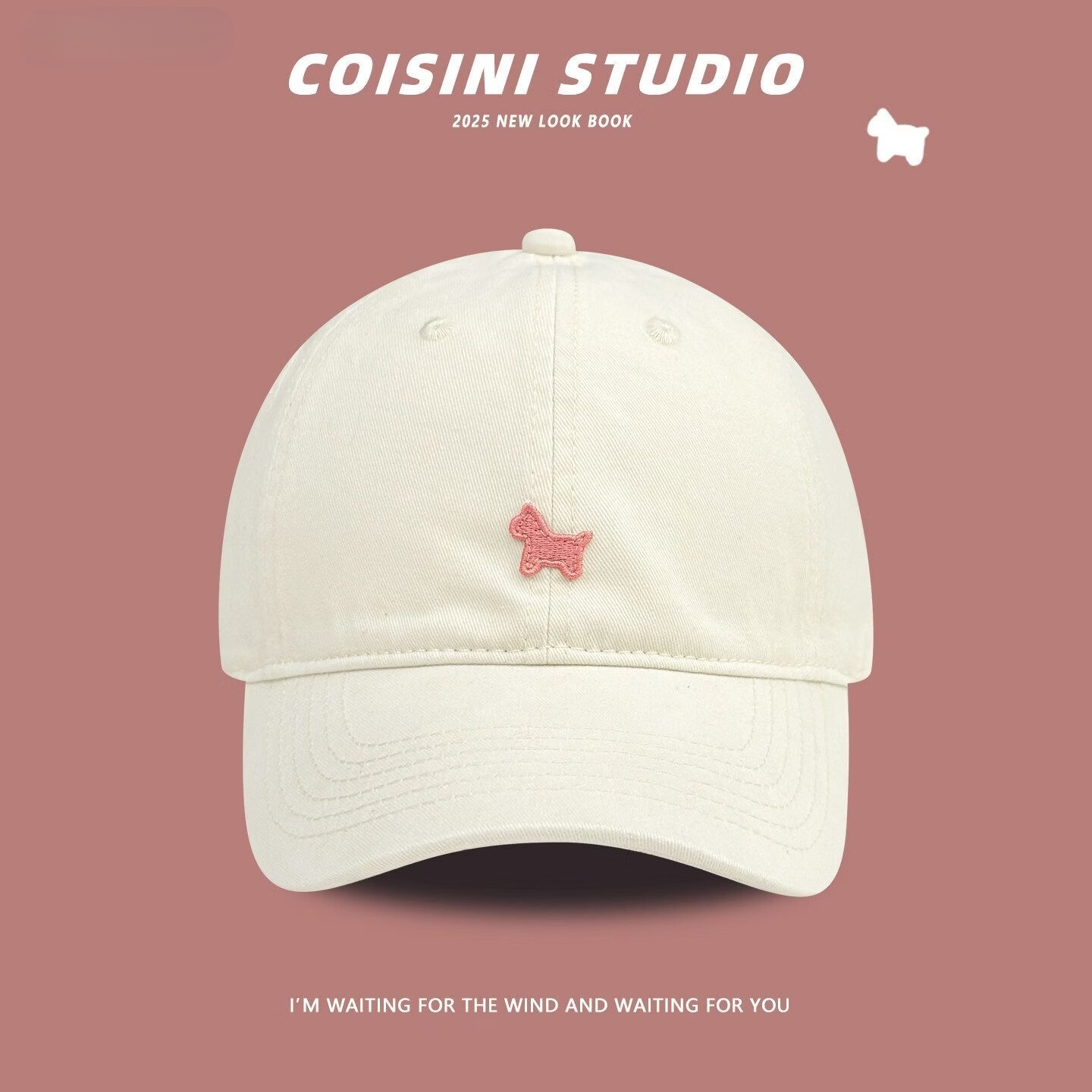 【本命年小马】帽子女简约刺绣显脸小棒球帽男户外百搭鸭舌帽 骏马奔腾-米色 M (56-58cm) 京东折扣/优惠券