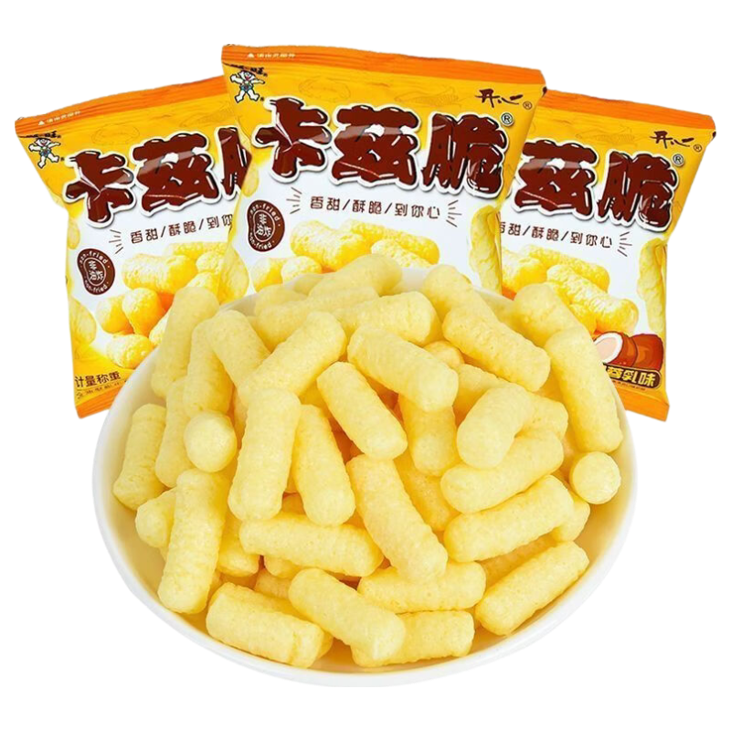 旺旺 旺旺卡兹脆椰蓉乳味儿童食品零食休闲解馋散装膨化小吃19包x13g 椰蓉乳味 12克/包 旺旺开心卡兹脆19包