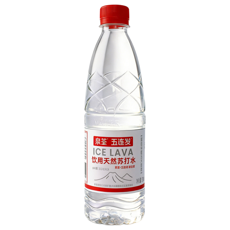 泉荃 五大连池天然苏打水 无糖无汽弱碱性饮用天然水解渴 520ml*24瓶