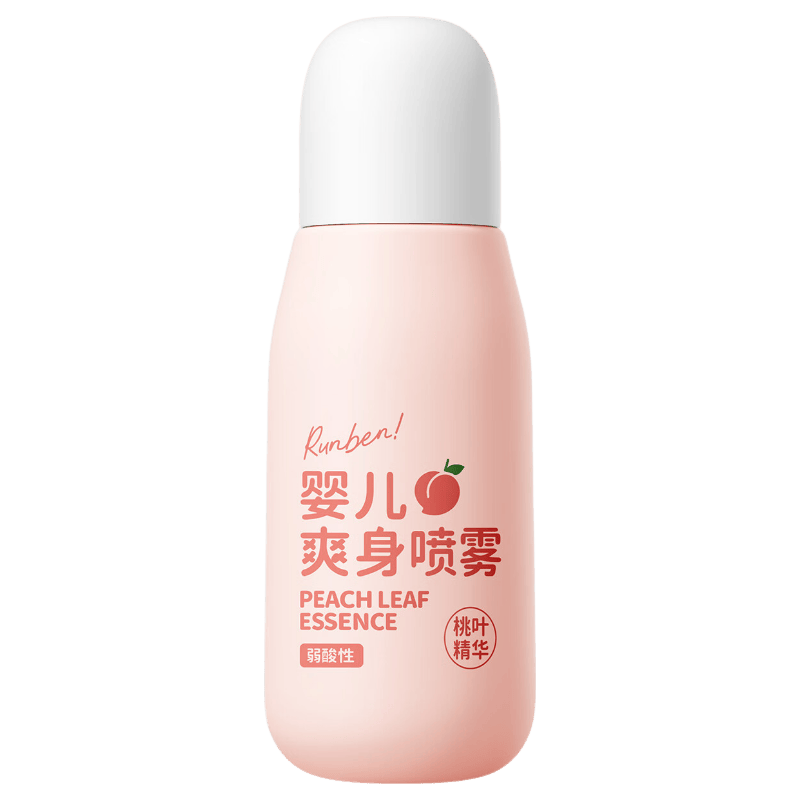 润本桃子水爽身露婴儿新生宝宝痱子水专用桃叶精华液体爽身粉 150ml 1瓶 桃子水