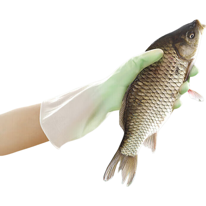 垂钓用品钓鱼手套户外厨房手套清洁橡胶乳胶防水塑胶胶皮钓鱼配件 【团购款】 颜色随机1双