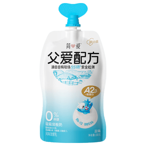 简爱父爱配方原味低温酸奶 父爱配方原味*8袋