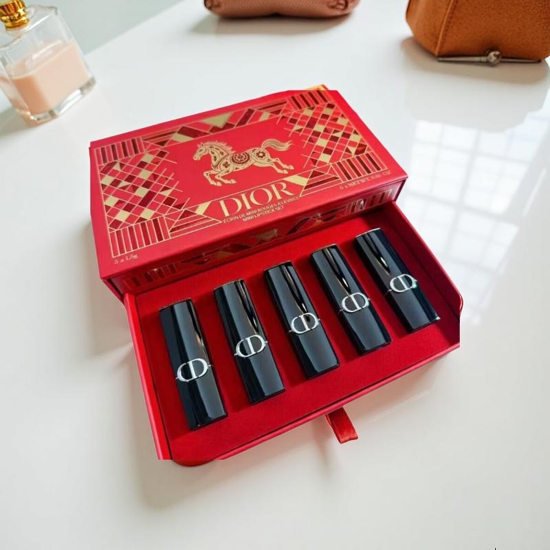 迪奥（Dior）马年限定身体护理套装口红五件套1.5g*5中小样伴手礼情人节礼盒装 马年限定口红五件套 5*1.5g