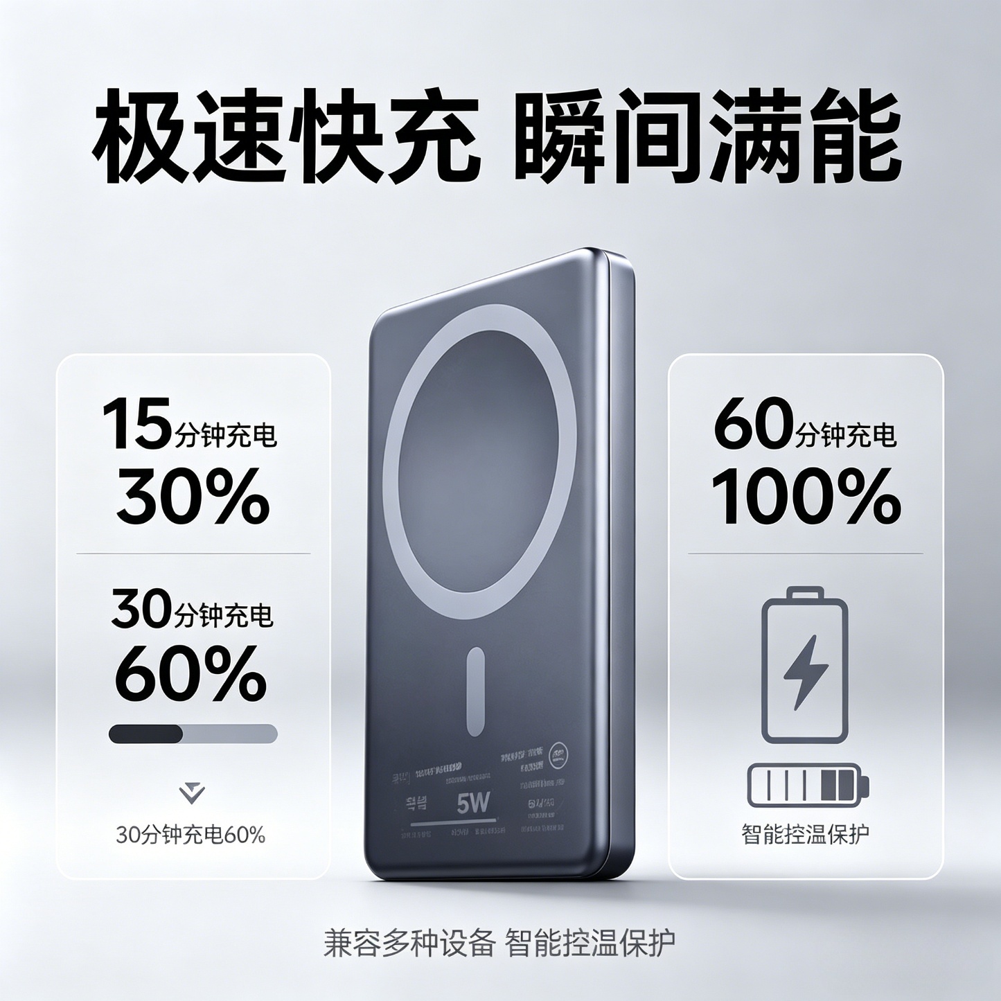 图拉斯磁吸充电宝适用iPhone新国标3C认证可上飞机超薄便携快充移动电源10000毫安苹果华为小米安卓 【3c认证】1万毫安丨珠光白 3C安全认证丨可上飞机丨超轻薄