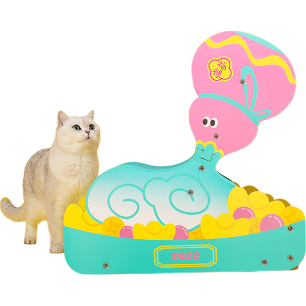 ZEZE猫抓板窝立式不掉屑磨爪耐磨自嗨瓦楞纸抓板猫窝一体猫爪板 宝葫芦直立抓板