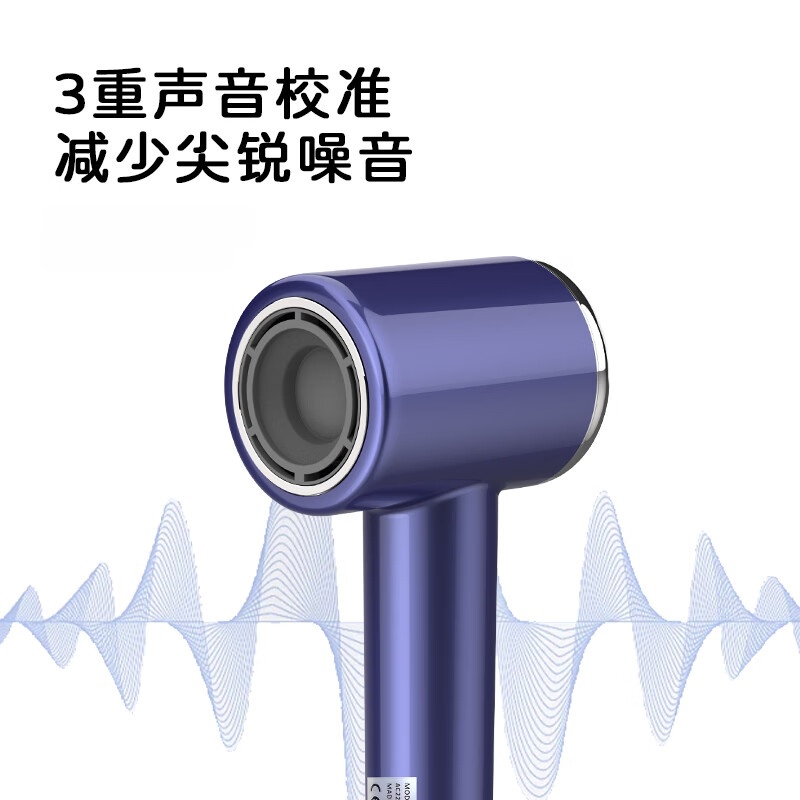 KEMEY电吹风机家用高速大功率速干负离子护发学生宿舍便携吹风筒送女友生日礼物 紫色 KM-6883 家用旅行吹风机