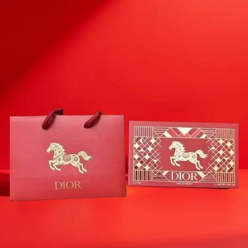 迪奥（Dior）红蛇蓝金身体护理套装999 840口红小样五件套情人节日送老婆女友 迪奥金马呈祥蓝金口红小样五件套