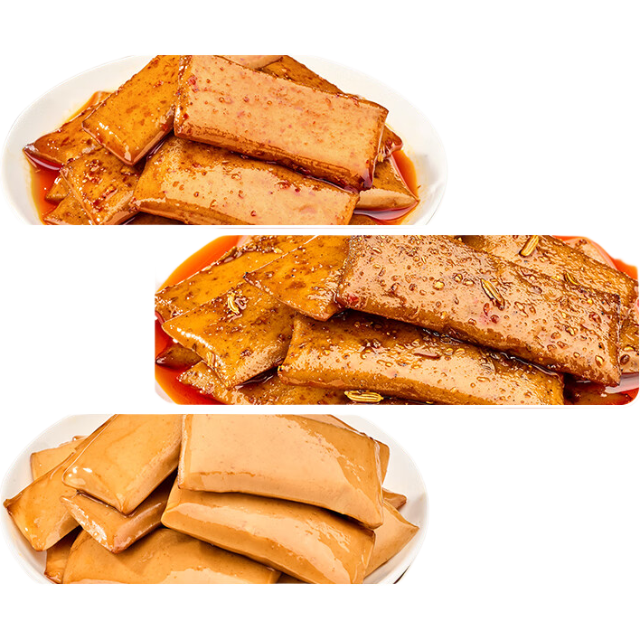 良品铺子Q弹豆干麻辣辣条小包装零食解馋小吃豆皮豆腐干休闲食品混合装 【3味约50包】Q弹豆干350g