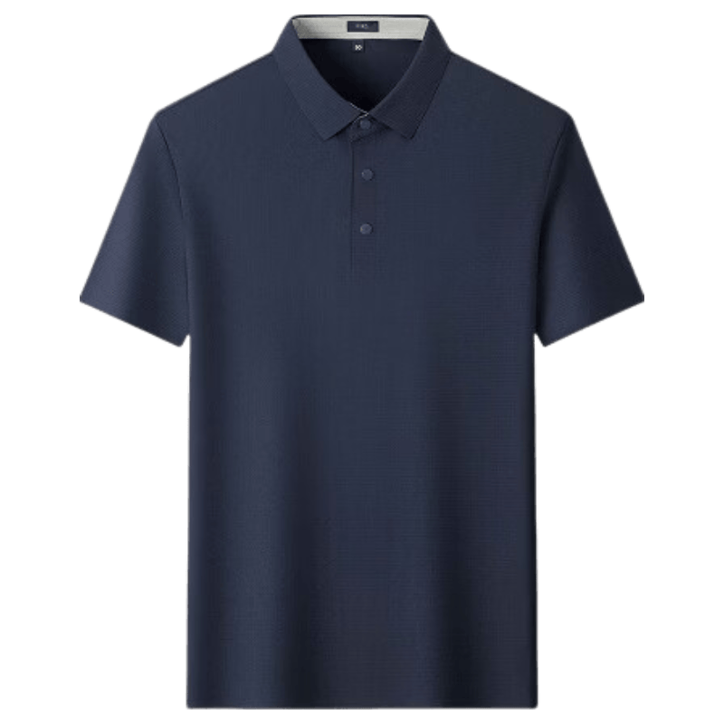 杉杉（FIRS）【速干肌理】杉杉polo衫男夏季無痕帶領(lǐng)高端冰絲速干涼感短袖T恤 霧霾藍 3XL (190/104A)