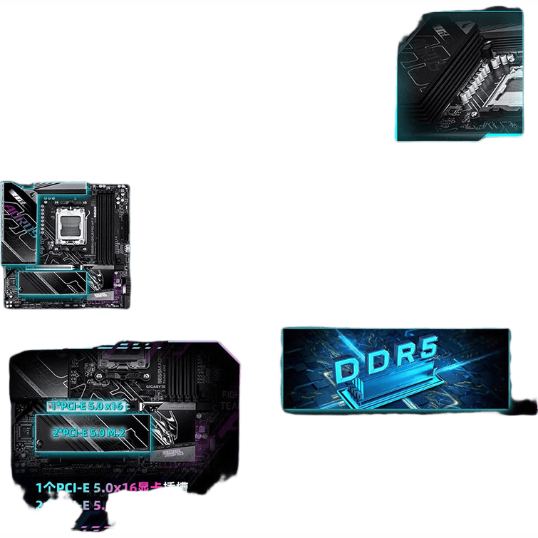 ���ڲ���������B650M/B850M��AMD����7800X3D/9800X3D ����CPU��װ ��U��װ B850M AORUS PRO WIFI7 �羺�� 9800X3DɢƬ 3834Ԫ
