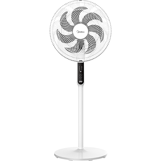 美的（Midea） 电风扇家用落地扇智能遥控七叶立式扇 卧室客厅轻音节能大风量电扇 遥控定时白色