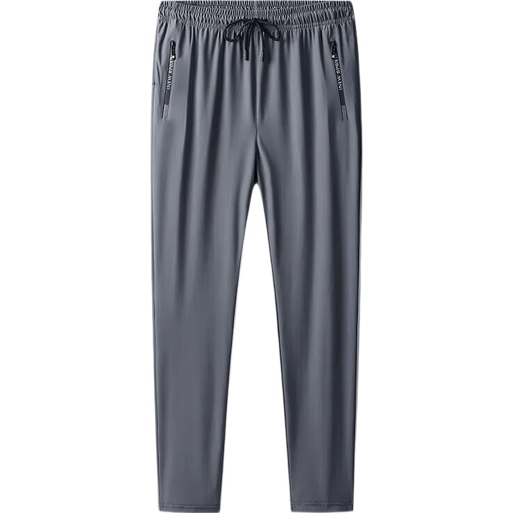 JEEP SPIRIT休闲裤男夏季冰丝透气时尚百搭男下装长裤 灰色 5XL