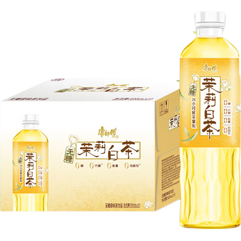 康师傅无糖茉莉白茶500ml*15瓶
