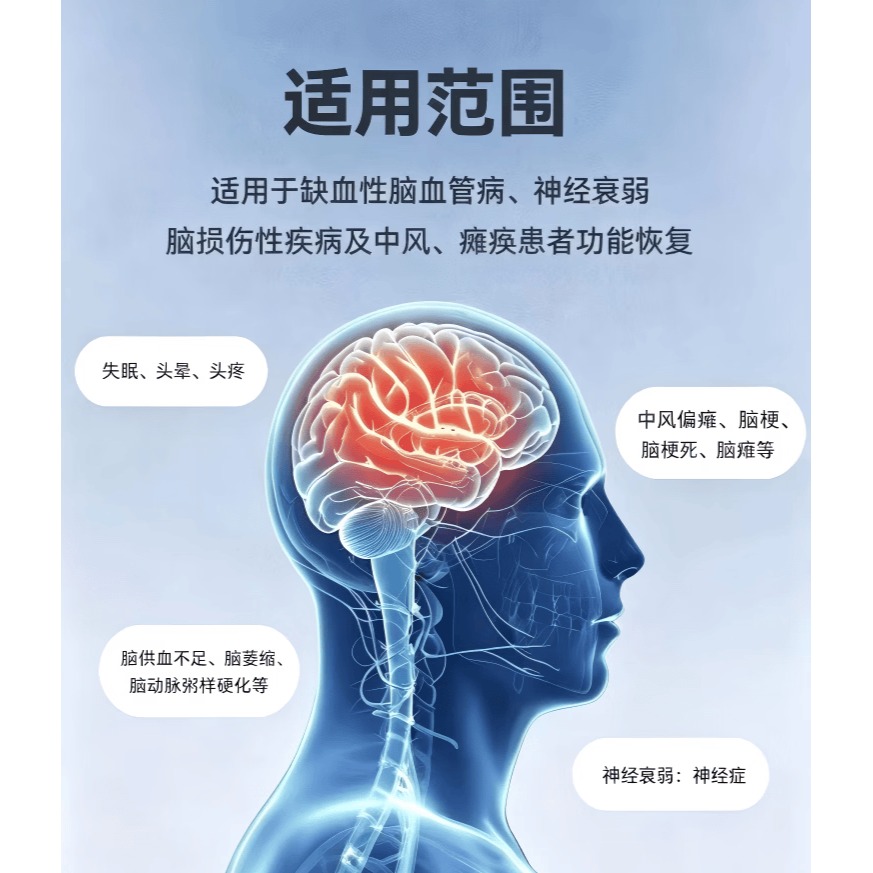 朝天红脑循环经颅磁治疗仪脑梗中风偏瘫脑萎缩供血不足脑损伤失眠康复 白色