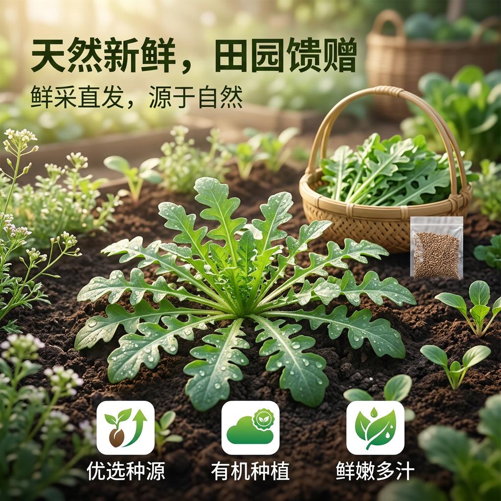 花沃里蔬菜种子大全耐热耐寒生菜菠菜豌豆尖香葱香菜樱桃萝卜鸡毛菜荠菜 荠菜种子约9.9g*3包共30g