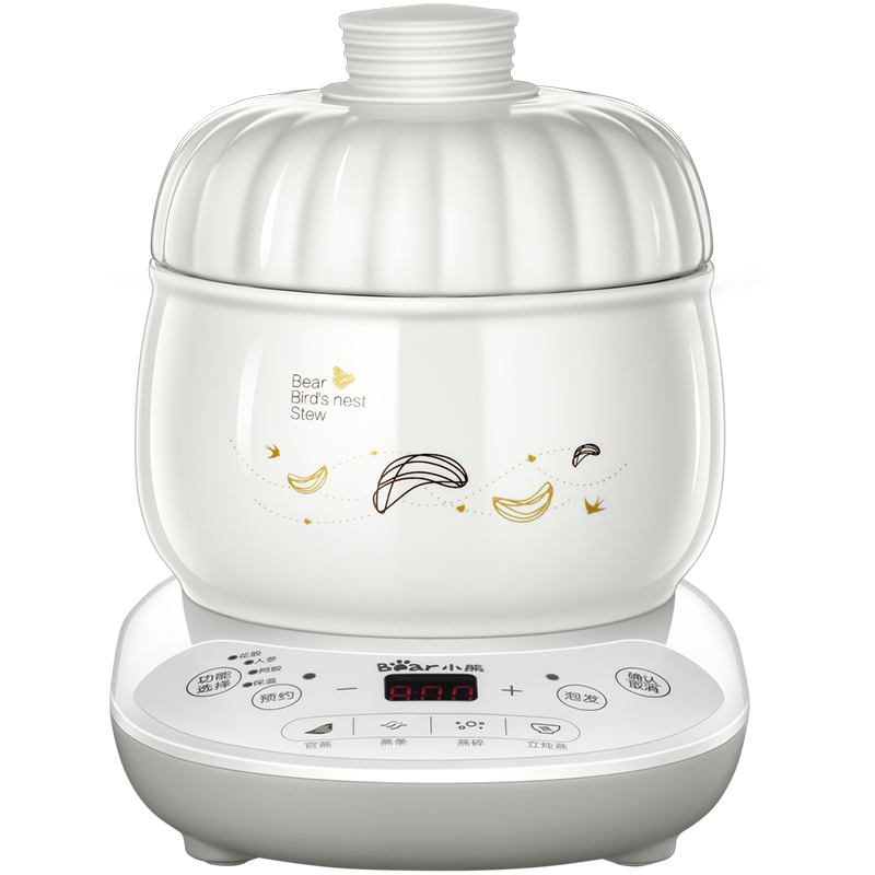 小熊（Bear） 炖燕窝炖盅专用锅隔水炖全自动陶瓷迷你家用智能燕窝炖锅预约定时电炖锅炖花胶阿胶电炖盅 0.6L 【DDZ-B06R1】