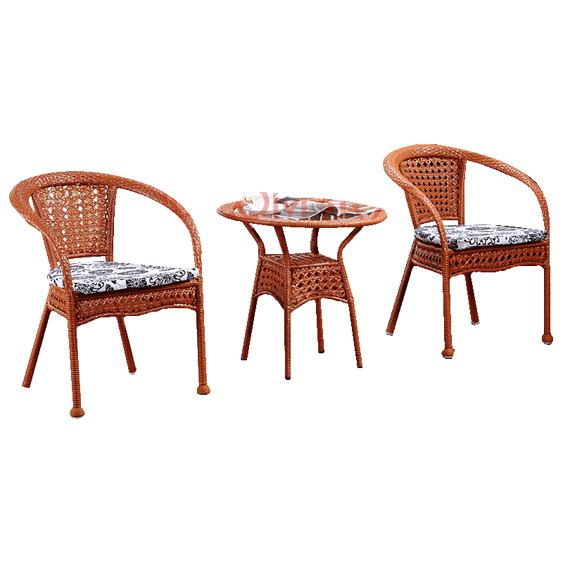 梦忆笙  阳台桌椅藤椅三件套休闲椅子茶几组合庭院太师椅 经典太师(仿古黄)2椅1桌