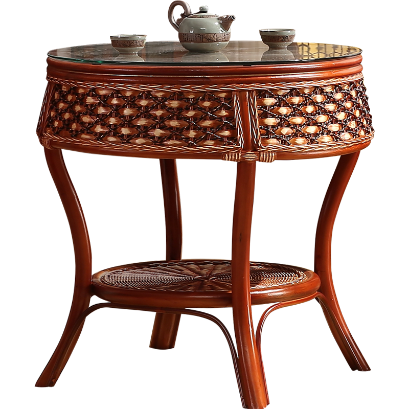 奥莱嘉 藤椅三件套阳台桌椅藤椅子茶几桌椅组合客厅家具休闲椅腾椅靠背椅洽谈椅 常规色大几