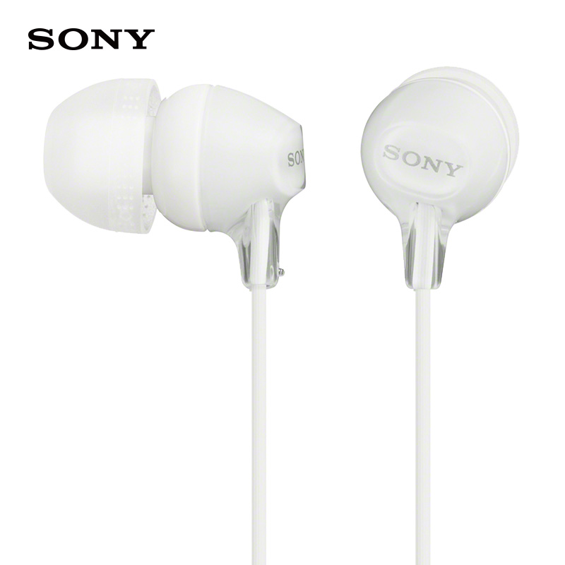 索尼（SONY） MDR-EX15LP 耳机入耳式重低音手机通用电脑音乐耳塞? 白色
