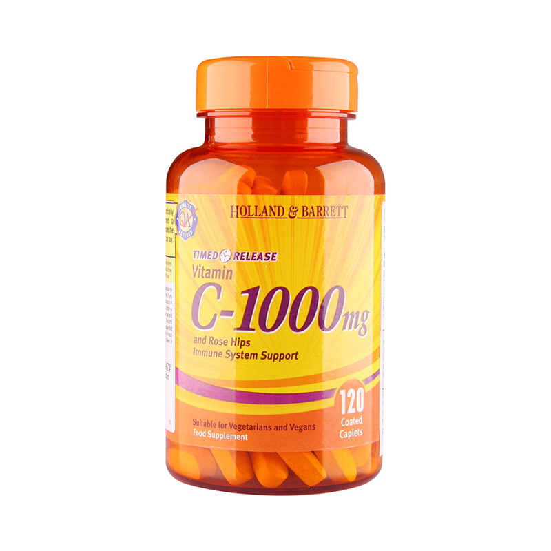 holland & barrett维生素c vc咀嚼片hb英国进口 维c片1000mg*120片/瓶