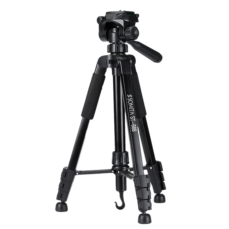 SOMITA 閃拓ST-688三腳架相機支架手機攝影支架單反三腳架云臺便攜三角架手機網(wǎng)紅直播支架