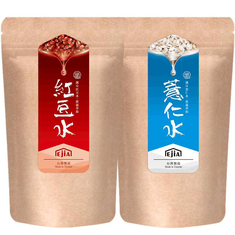 EJIA台湾 易珈生技纤Q好手艺 红豆薏仁水 2袋  浓缩红豆水薏仁水 薏仁水1包+红豆水1包