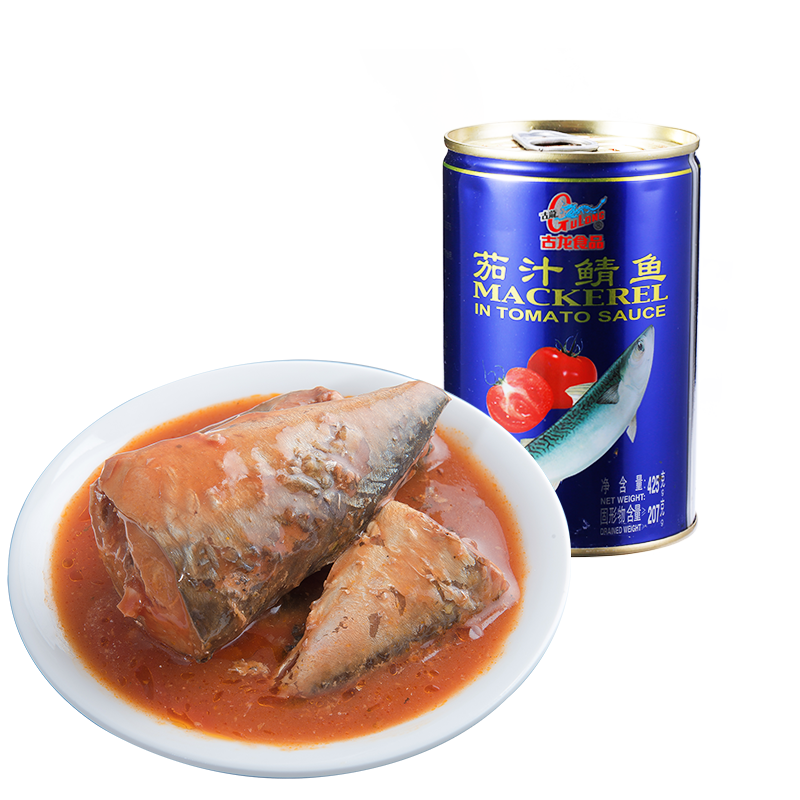 古龍廈門風味魚罐頭茄汁鯖魚425g下飯下酒菜應急囤糧食材方便即食熟食 425g*12罐