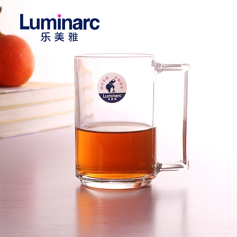 乐美雅加厚男女士花茶杯玻璃杯耐热茶杯带把杯子玻璃水杯泡茶杯喝水