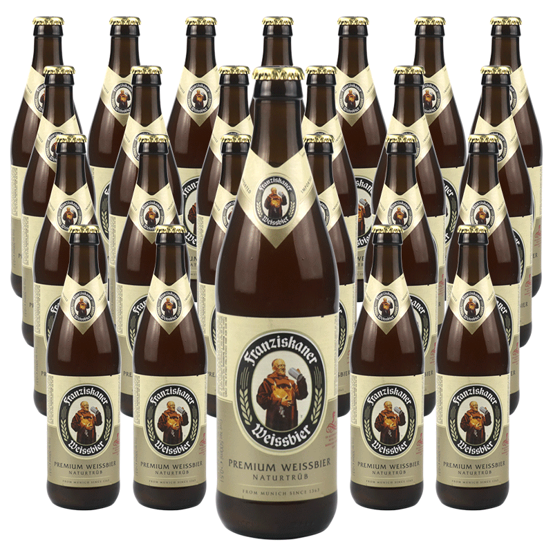 德国进口 范佳乐教士小麦啤酒 Franziskaner 教士白啤20瓶整箱