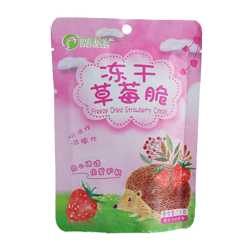 欧瑞园草莓干宝宝儿童零食非油炸水果干冻干草莓脆片13g