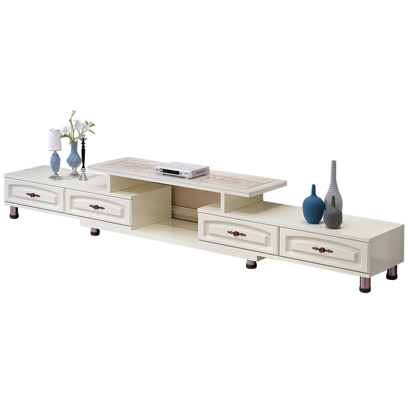 好家日记 茶几电视柜 现代简约欧式茶几电视柜组合套装小户型客厅家具地柜电视柜 柚木色电视柜+茶几 包安装