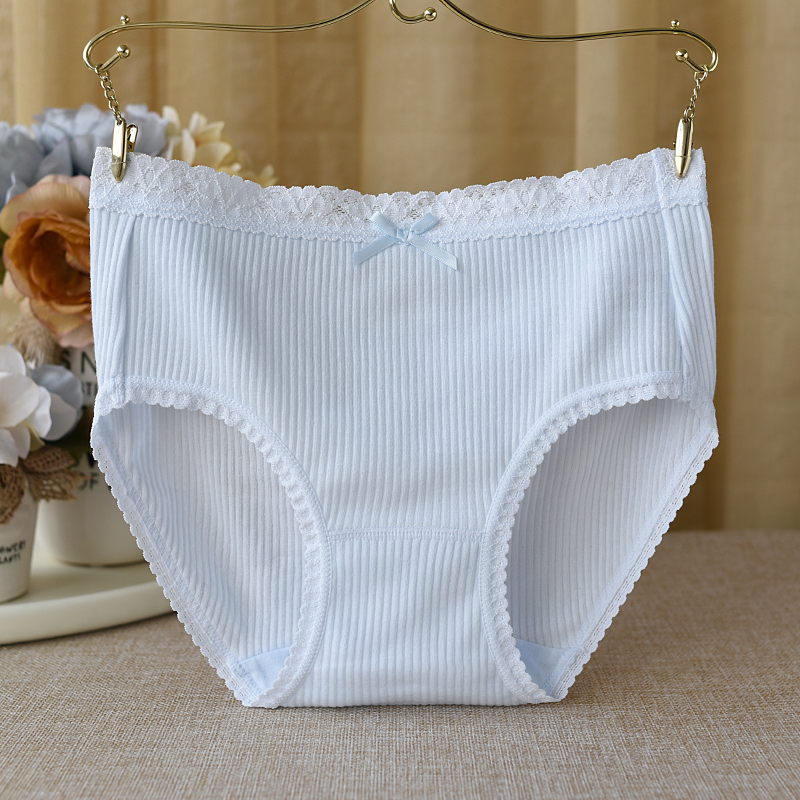 安优棉5条装女士内裤女纯棉中腰棉质面料不夹pp不卡裆透气包臀三角裤 B盒(玉色 浅粉 淡蓝 淡紫 黄色) XL