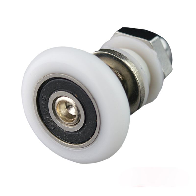 苏罗【4个装】浴室滑轮玻璃移门吊轮淋浴房滑轮配件不锈钢杆房门滚轮