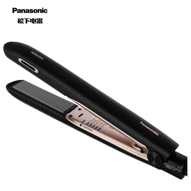 松下 (Panasonic) 卷发棒 直发器 纳米水离子 纳诺怡 美发造型器 正常/粗硬发质适用 HS99