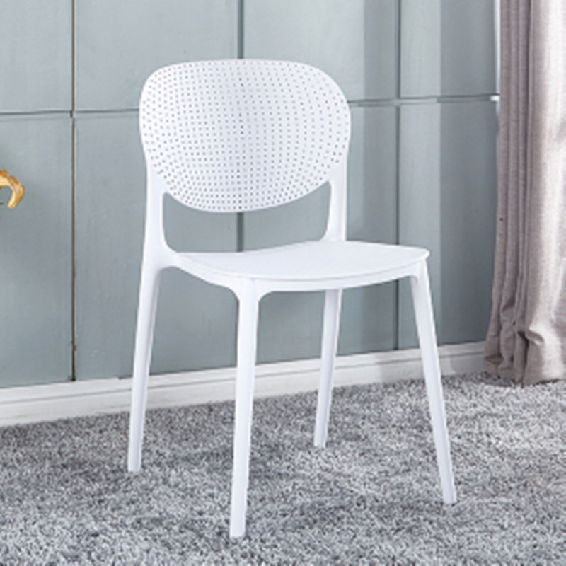 切锐地  椅子现代简约懒人塑料成人餐椅家用北欧椅简易时尚加厚靠背椅 白色 2张起售 谢谢配合